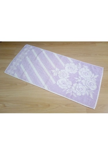 El Ve Yüz Havlusu Çiçekli Eflatun 45x90cm Çok Renkli