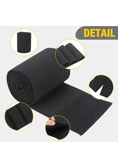 Sh Mağazacılık 3M Waist Trainer  Şekillendirici Sarma Bel Korsesi Siyah