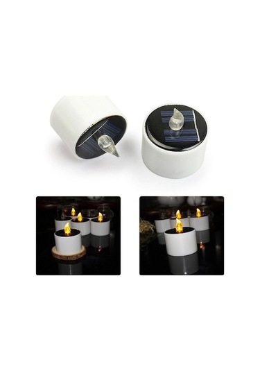 Gajeena 6 Adet Güneş Enerjili Led Mum Işığı - Sarı Flaş Modlu, Ev Ve Düğün Dekorasyonu İçin Düşük Enerji Tüketimi Ambiyans Aydınlatması 3090