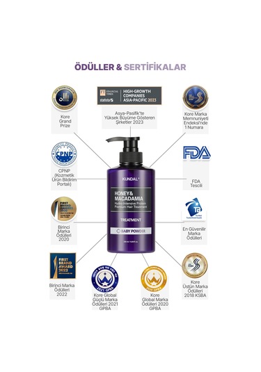 Yoğun Nemlendirici Ve Besleyici Saç Kremi Kundal Honey&macadamia Protein Treatment 500ml Baby Powder