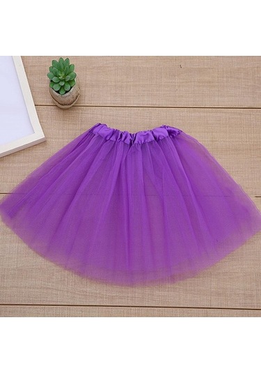 Fastbuy Kasaklı Kadın Elbise Mor Mor Pettiskirt Altında, Kadın Kabarık Etek Casual Giyim Mor