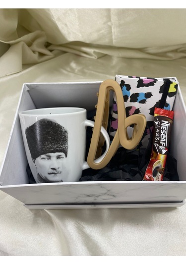 Atatürk Temalı Kupa Hediye Kutusu Öğretmenler Günü Hediyesi Anlamlı Ve Şık Hediye Seti -