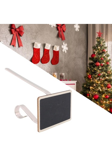 Suntek Çiftlik Evi Tahta Sağlam Yapılı Noel Çorabı Tutacağı Gümüş Kanca 1 Adet Çok Renkli