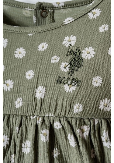 U.s. Polo Assn. Kız Bebek Yeşil Elbise Yeşil