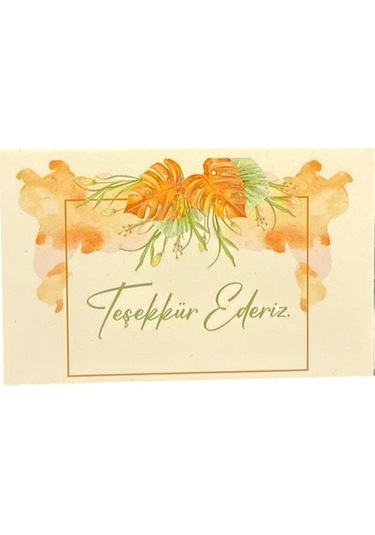 Teşekkür Kartı 5x8 Cm 25'li