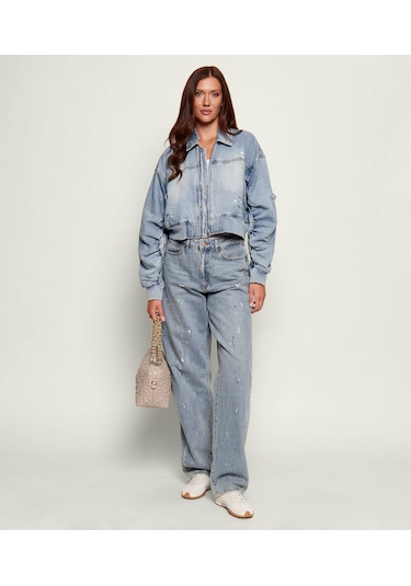 Guess Serra Relaxed Fit Kadın Jean Pantolon W6ga29d0973 Mavi