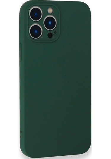 İphone Uyumlu 12 Pro Kılıf Kamera Korumalı Lansman Silikon Kapak Koyu Yeşil