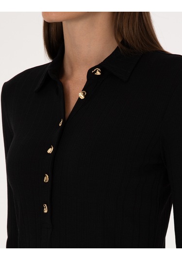 Pierre Cardin Kadın Siyah Bluz Örme 50309153-vr046 Siyah
