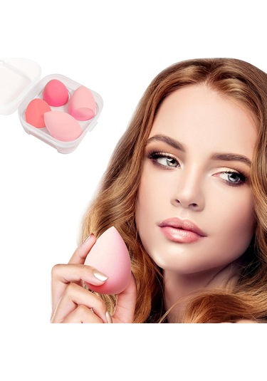 Parça Kuru Ve Islak Kullanım Makyaj Süngeri Seti Blender Güzellik Fondöteni Karıştırma Süngeri Sıvı, Krem Ve Pudra İçin Yumurta Süngeri İle