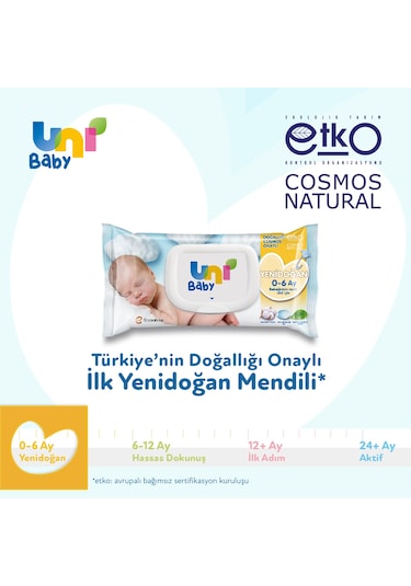 Uni Baby Yenidoğan Islak Havlu Mendil 12 x 40'lı 480 Yaprak