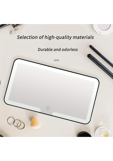 Fastbuy Dream011 Siyah Led Araç Makyaj Aynası - Yolcu Tarafı, Pratik Düzeltmeler İçin, Tüm Araçlar İçin Uygun Siyah