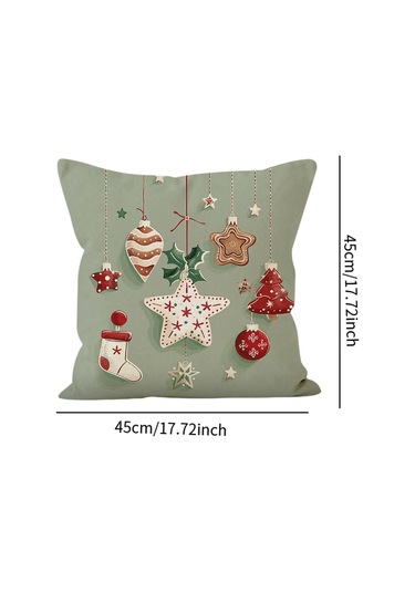 Suntek Yılbaşı Yastık Kılıfı Noel-yıldızı-baskısı-a Noel Yıldızı Baskısı A