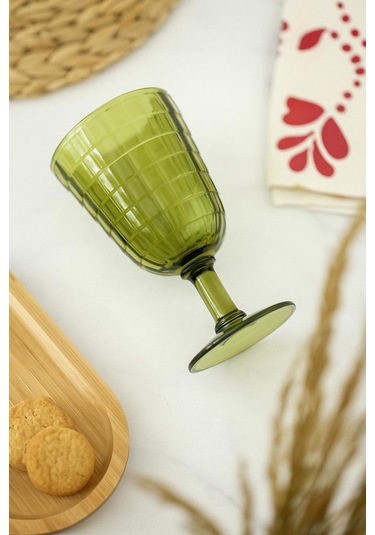 Allegra Koyu Yeşil Kadeh Bardak - 450 Ml Tekli Akrilik Malzeme - Cam Değildir Kırılmaya Dayanıklı