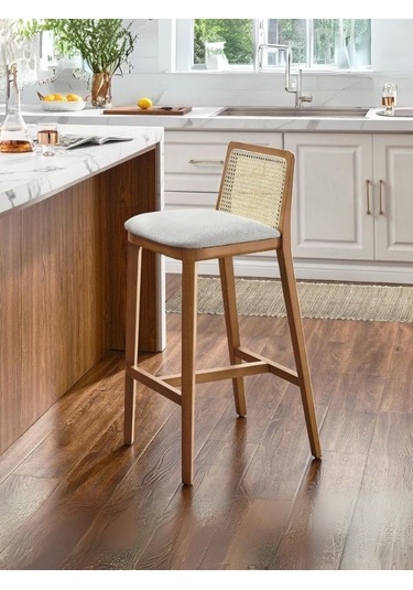 Martha Hazeranlı Bar Sandalyesi Natural