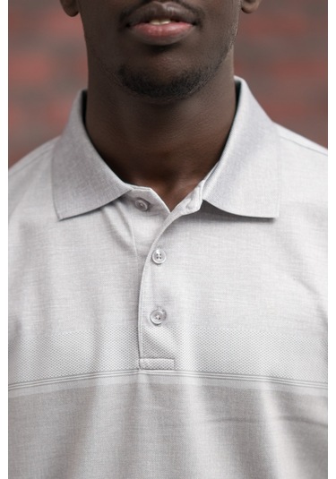 Advante Regular Fit Likralı Pano Desenli Polo Yaka T-shirt Gri