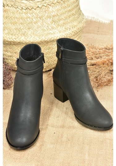 Fox Shoes Siyah Kalın Topuklu Kadın Bot L674155209