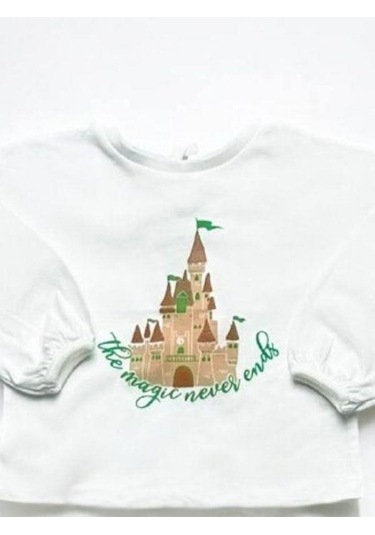 Kız Bebek Magic Never Yazılı Şortlu Takım-14851 Yesil