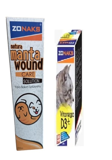 Zonaks Kedileriniz İçin Vitamin D3 100 Ml + Manta Wound Care Solutıon