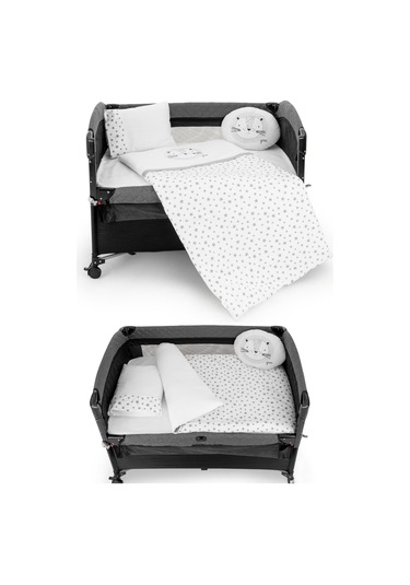 Wellgro Park Yatak Ve Beşik Uyku Seti - 6 Parça, Gri