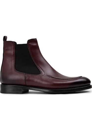 Deery Hakiki Deri Bordo Erkek Chelsea Bot - 01953mbrdc01