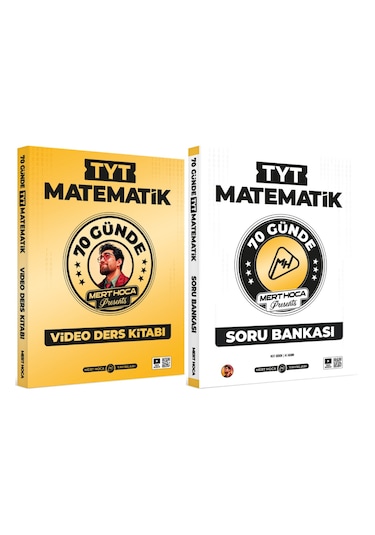 Mert Hoca TYT 70 Günde Matematik Video Ders Kitabı ve TYT Matematik Soru Bankası Seti