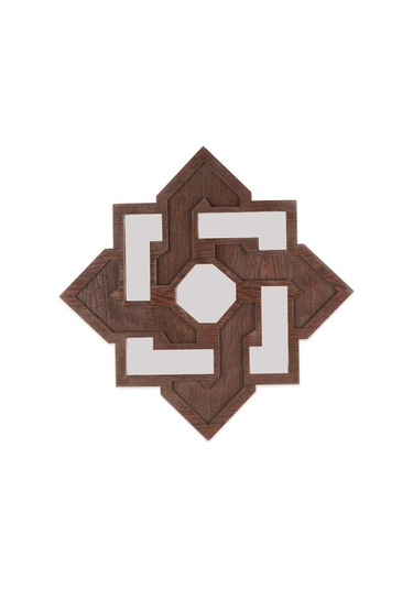 Sekiz Köşeli Venge Ayna Kahverengi