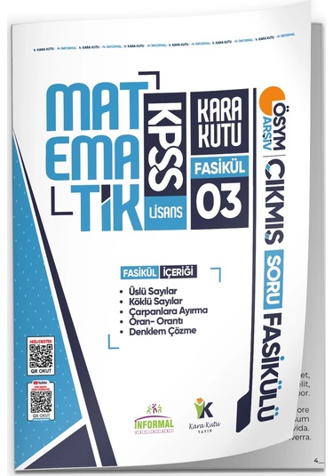 2026 Kpss Matematik Kara Kutu 3.fasikül Ösym Çıkmış Soru Üslü-köklü Sayılar-denklem Çözme Modülerset