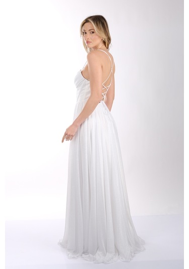 Abiye Elbise Dori 00kb5108 Beyaz