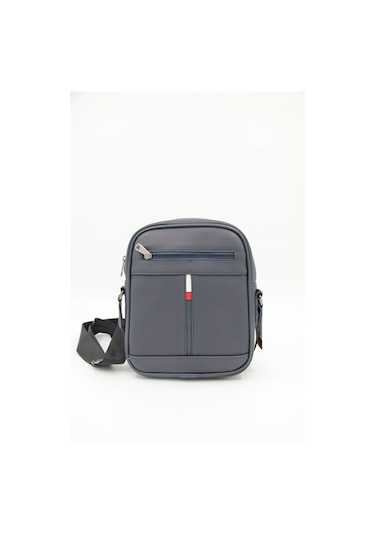 Granit 011 Suni Deri Çapraz Çanta - Lacivert - Lacivert