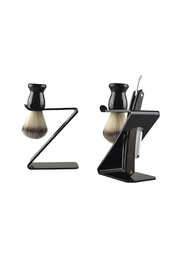 Geeroyoo "2'li Akrilik Tıraş Fırçası Ve Jilet Standı - Banyo Düzenleyici"