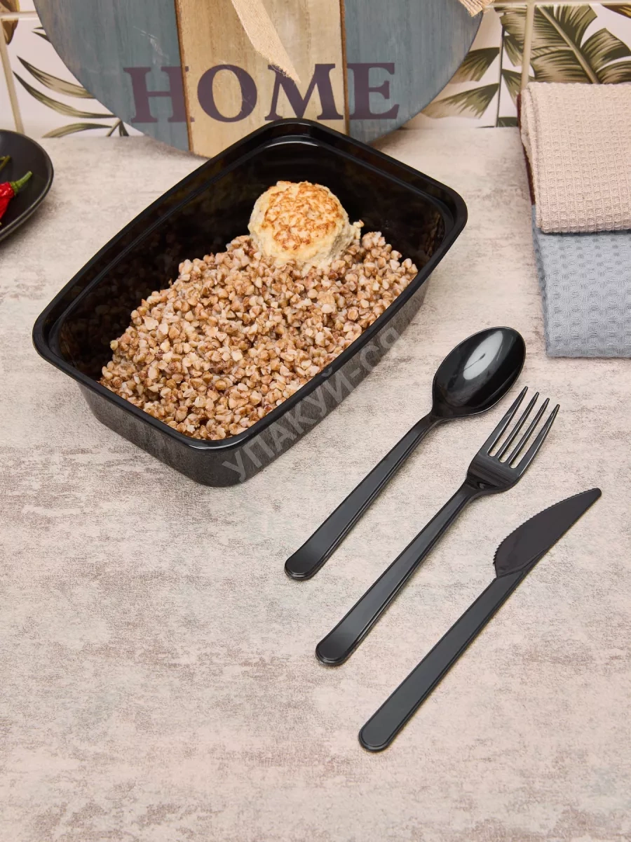 Upakuj-sa Tek Kullanımlık Kapaklı Kap Seti 1000 Ml 10 Adet. 263760744 100 adet