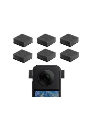 Moda Insta360 X4 / X3 6 Adet Gürültü Önleyici Rüzgar Geçirmez Pamuklu Kamera Aksesuarları Çok Renkli