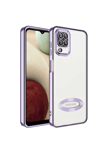 Galaxy A12 Kılıf Kamera Korumalı Logo Gösteren Zore Omega Kılıf