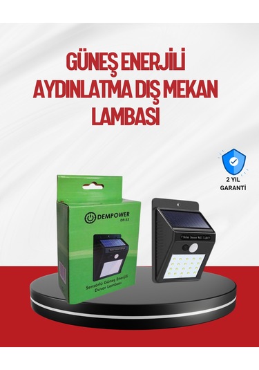 Kablo Gerektirmeyen Güneş Enerjili Dış Mekan Işık Bahçe Ve Kori