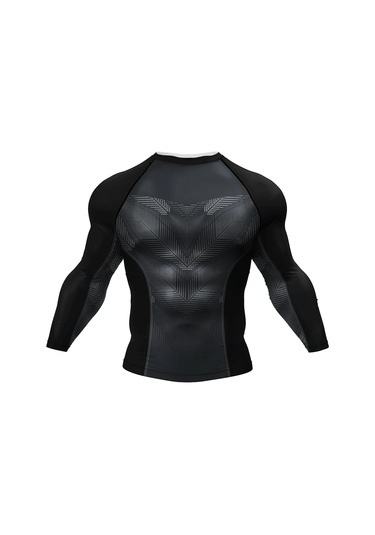 Prosperlink Cody Lundin Sıkı Uzun Kollu Mma Bjj Savaş Tişörtü - Grappling Eğitimi İçin Spor Kıyafetierkek KIrmızı