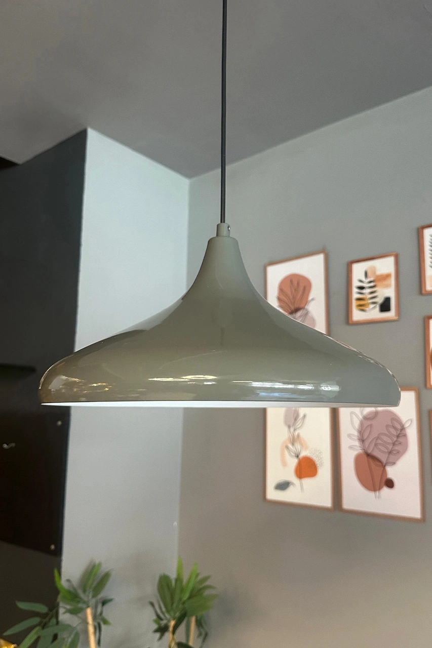 Champion Antrasit Renk Tekli Avize Sarkıt Salon Mutfak Cafe Butik Lamba Aydınlatma Avizeler Antrasit