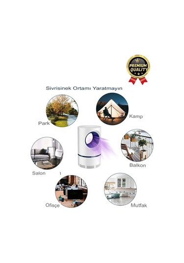 Premium Kimyasalsız Sessiz Şarjlı Uv 6 Işıklı Elektrikli Haşere Böcek Sinek Kovucu Öldürücü Lamba