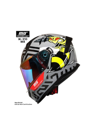 Mts M-910 Bee Kapalı Motosiklet Kaskı Gri