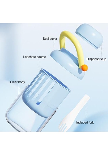 Meyve Salatası Saklama Kabı 18.6 Oz Bpa İçermeyen Sebze Hava Geçirmez Kaplar Sızdırmaz Meyve Sarı