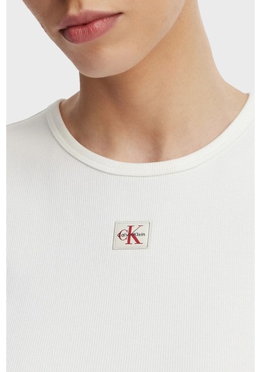 Calvin Klein Bayan Top Lv047f246g Yaf Beyaz