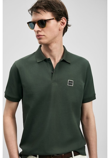Lufian Carter Smart Erkek Polo T-shirt 111040233 Haki