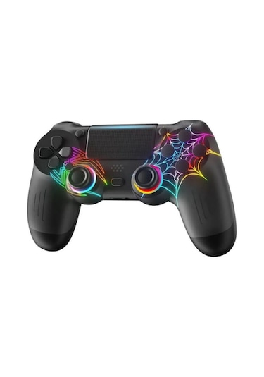 Ps4/pc Uyumlu Rgb Çift Motor Titreşimli Spiderman Bluetooth Oyun Kolu