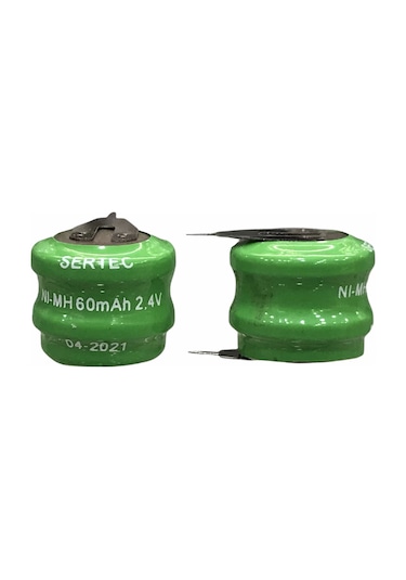 2.4v 2s1p 60 Mah 2 Pin Nı-mh Buton Pil
