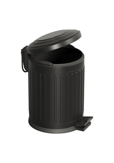 Aqua Bagno Midas Çöp Kovası -pedallı 5 Lt. , Mat Siyah Siyah