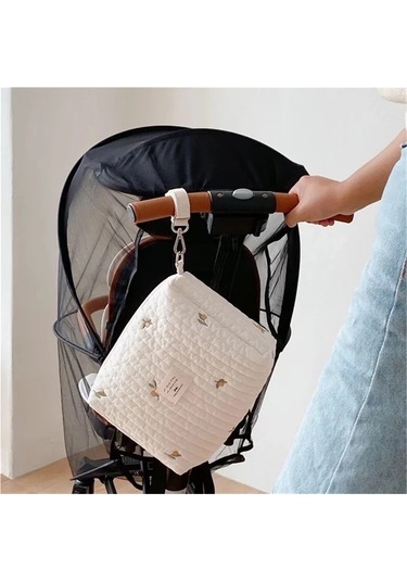 Jialan Tarzı Yenidoğan Bebek Bakımı Bebek Bezi Çantası Mumya Beyaz