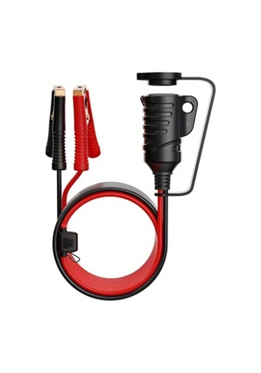 Xuweiwei 16.4ft Tr-29a Tiger Clip Flat Line 16awg Araç Akü Adaptörü Krokodil Klips Ve Aux Bağlantı İle 12v Soket Bakır Kablo Universal Şarj Kablosu
