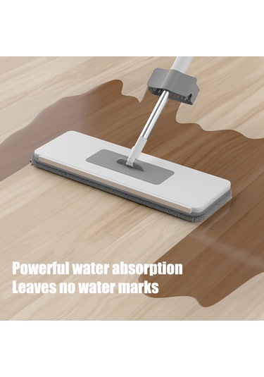 Teltree 360 Derece Dönebilen Mikrofiber Temizlik Paspası, 2 Yıkanabilir Ped İle Ahşap Ve Fayans Zeminler İçin Islak-kuru Kullanım.