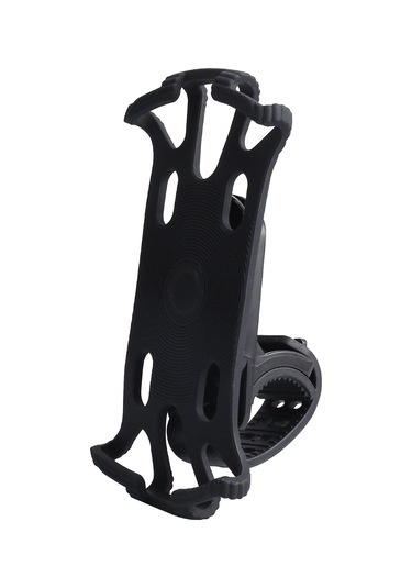 Singree Dayanıklı Silikon Bisiklet Telefon Tutucu - Evrensel, 360 Derece Dönebilir, Kolay Kurulum, Her Telefona Uygun Siyah