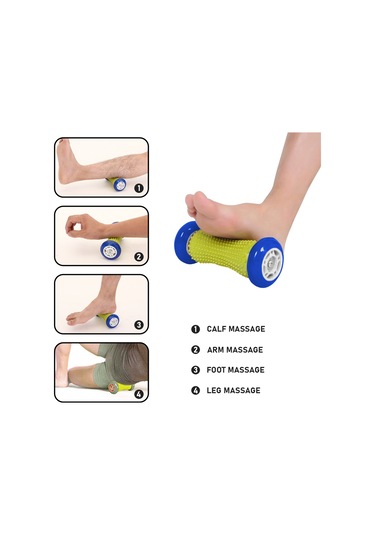 Kosona Egzersiz Sonrası Kas Rahatlatıcı Masaözü - Tpr+pvc Materyal, Ev/ofis/spor Salonu Kullanıma Uygun, Mavi Renkli Masaj Rodu Mavi