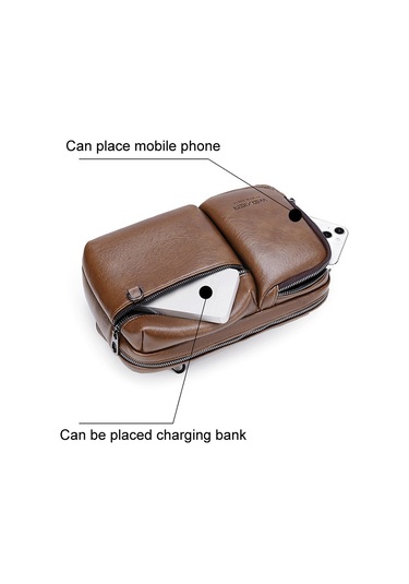 Sones Weıxıer D401 Erkek Büyük Kapasiteli Çapraz Askılı Tek Omuz Çantası Rahat Pu Haberci Çantası Siyah